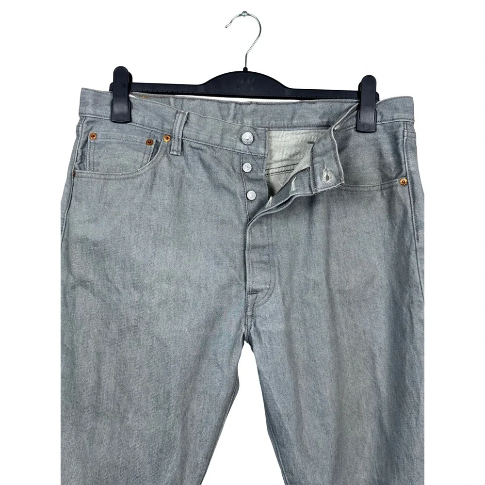 Levi's 501 XX Jeans 38x32 Gray Wash Button‎ Fly Straight Leg Vin